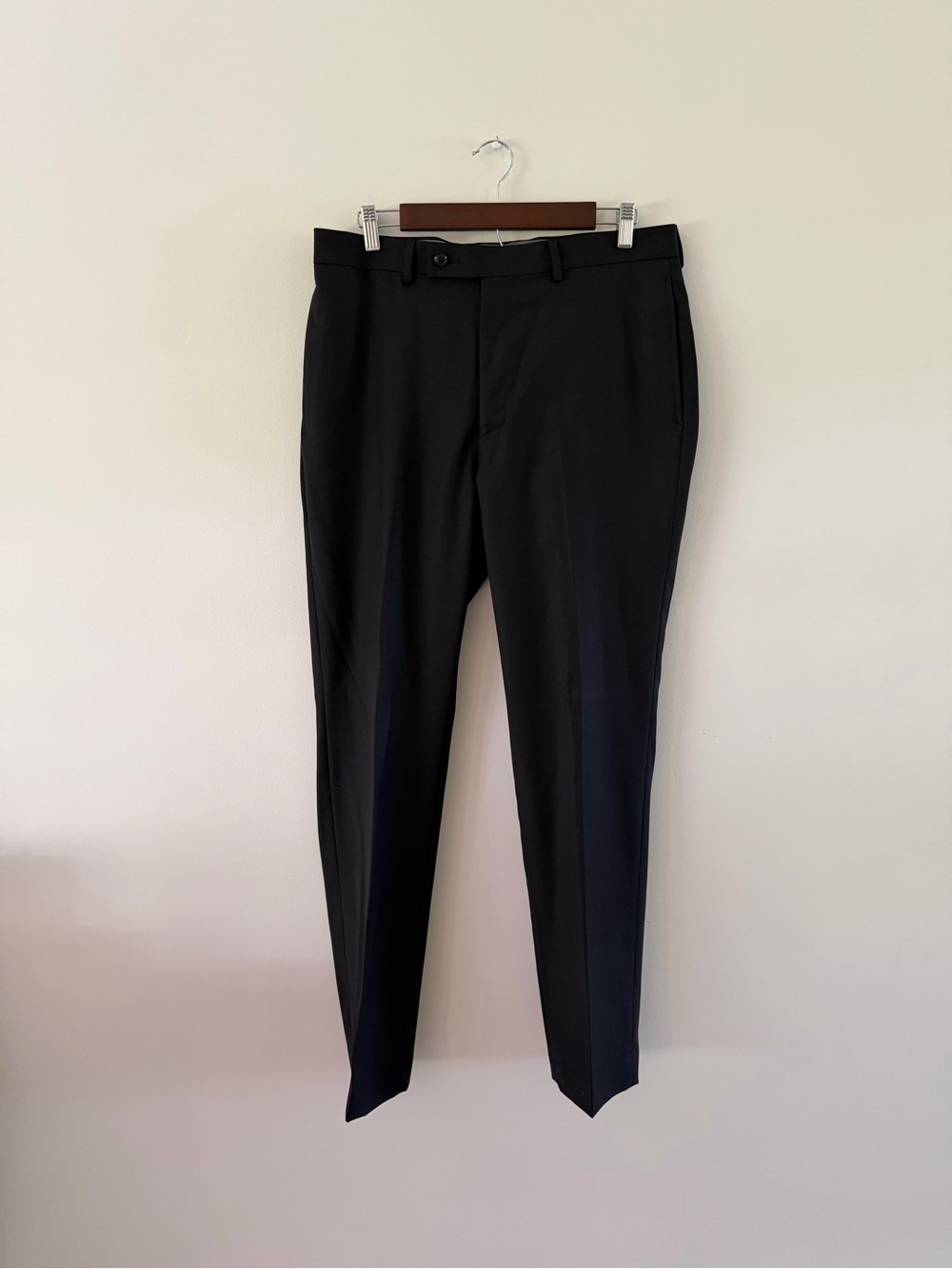 Calvin Klein Black Slim Fit 34x32 Business Career Office Trousers Mens Pants